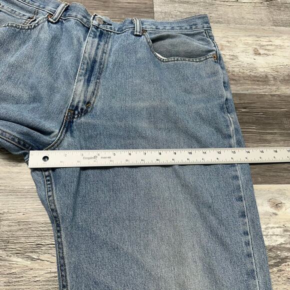 Levis 550 Faded Mid Wash Blue Mens 38x32 Relaxed Fit Straight Leg Jeans Red Tab - Picture 12 of 13